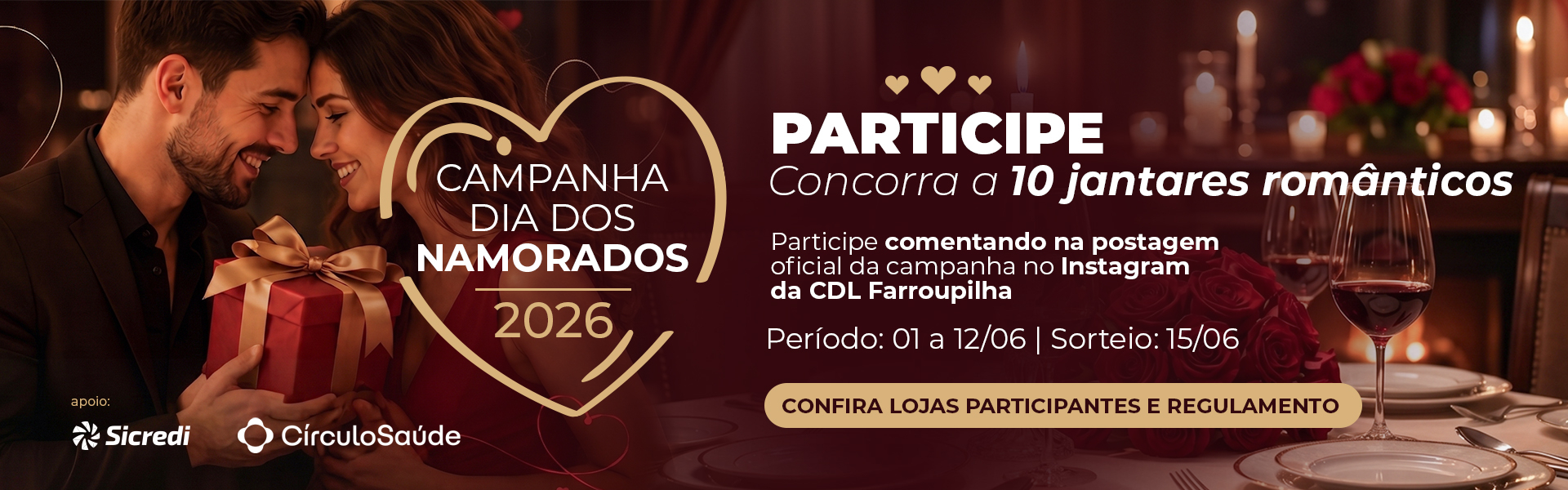 Campanha Dia dos Namorados CDL Farroupilha 2026