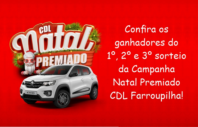 GANHADORES 1º E 2º E 3º SORTEIO CAMPANHA NATAL PREMIADO CDL