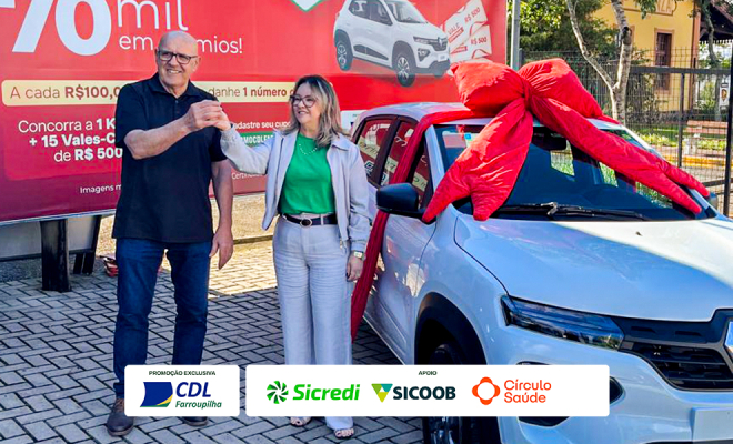 Natal Premiado CDL - PARABÉNS À GANHADORA do Renault Kwid 0KM
